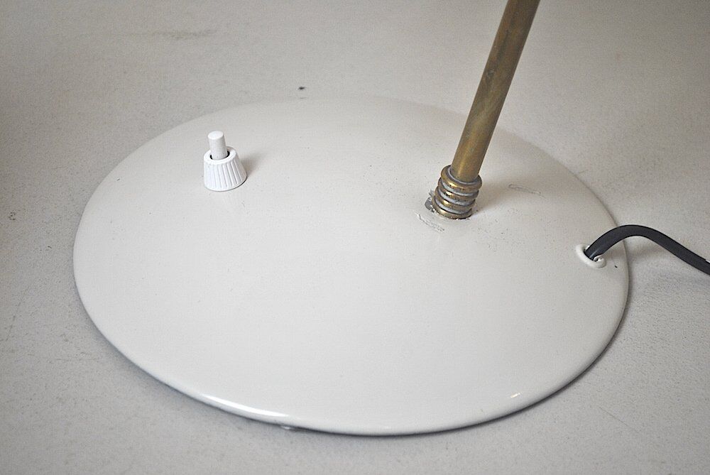 Mid-Century table lamp in aluminium and brass, Italy, 1950s