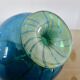 Ball vase, Mdina, Malta, signed, in blue blown glass, year 1983