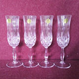 Suite of 4 flutes Crystal Royal Doulton Roma