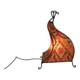 Moroccan henna lamp in leather /oriental lamp/Marrakech/45 cm /Vintage