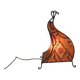 Moroccan henna lamp in leather /oriental lamp/Marrakech/45 cm /Vintage