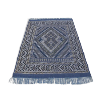 Ethinc kilim rug authentic berber rug blue bohemian rug ethnic floor kelim rug  170x242cm