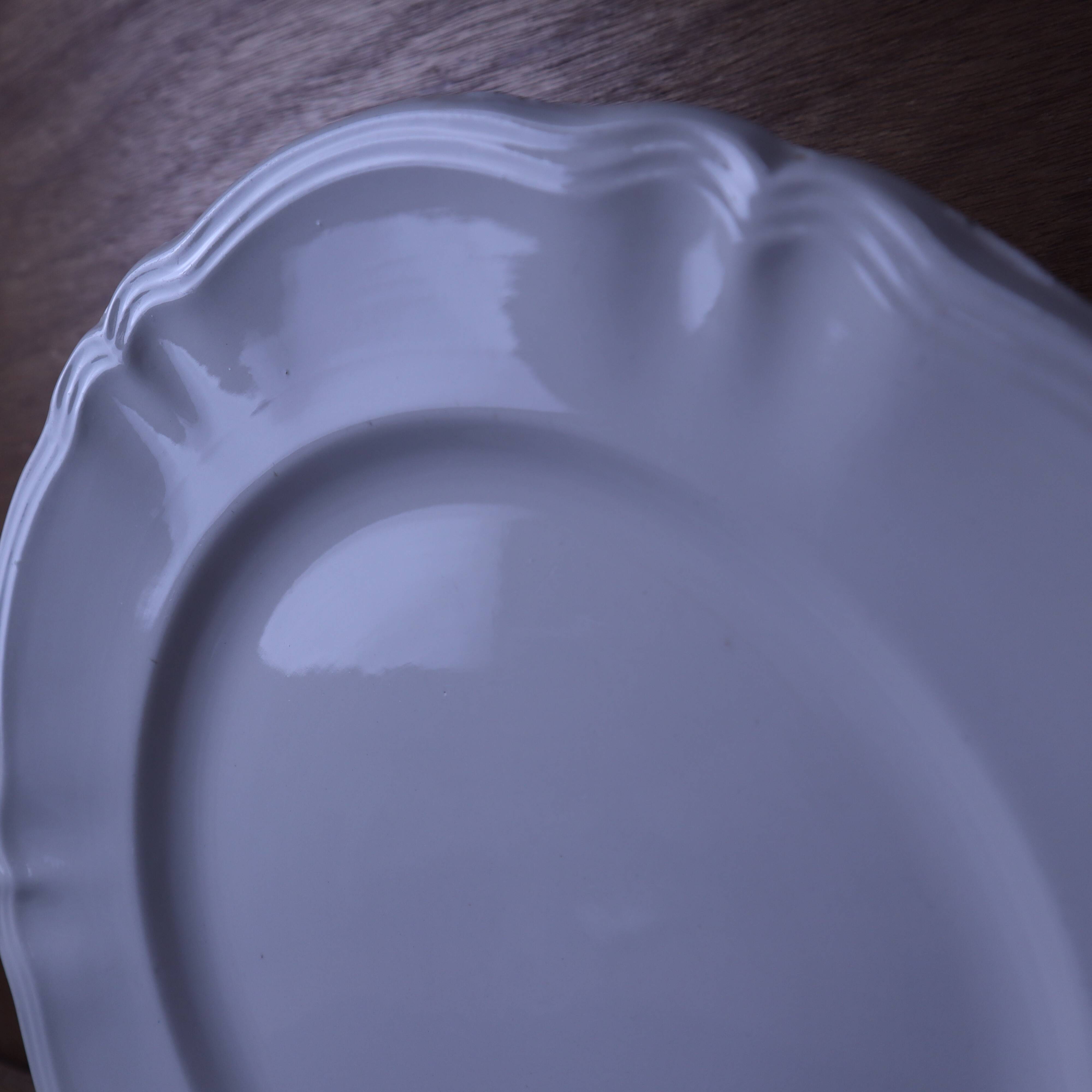 Grand Plat de service Ivoire Sarreguemines 34.5cm