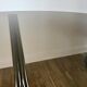 Dining / living table in chrome and smoked glass design 70s