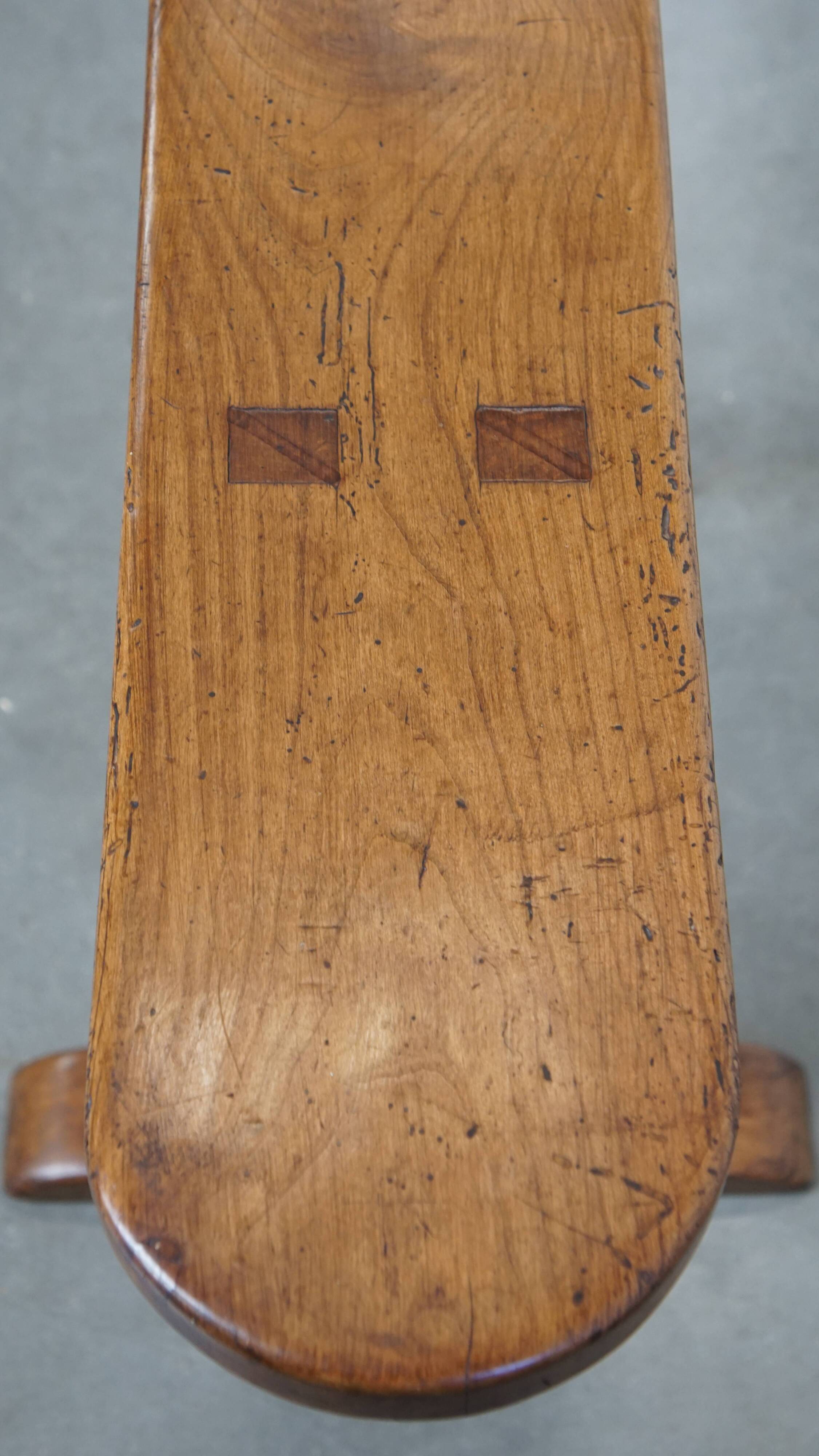 Antique French hall bench / dining bench