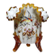Antique tripodal opaline vase, enamelled, 19th-20th century Victorian style.