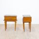 Art Deco bedside tables with marble tops, 1930s, set of 2