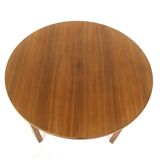 Scandinavian walnut dining table, Sweden, 1960s