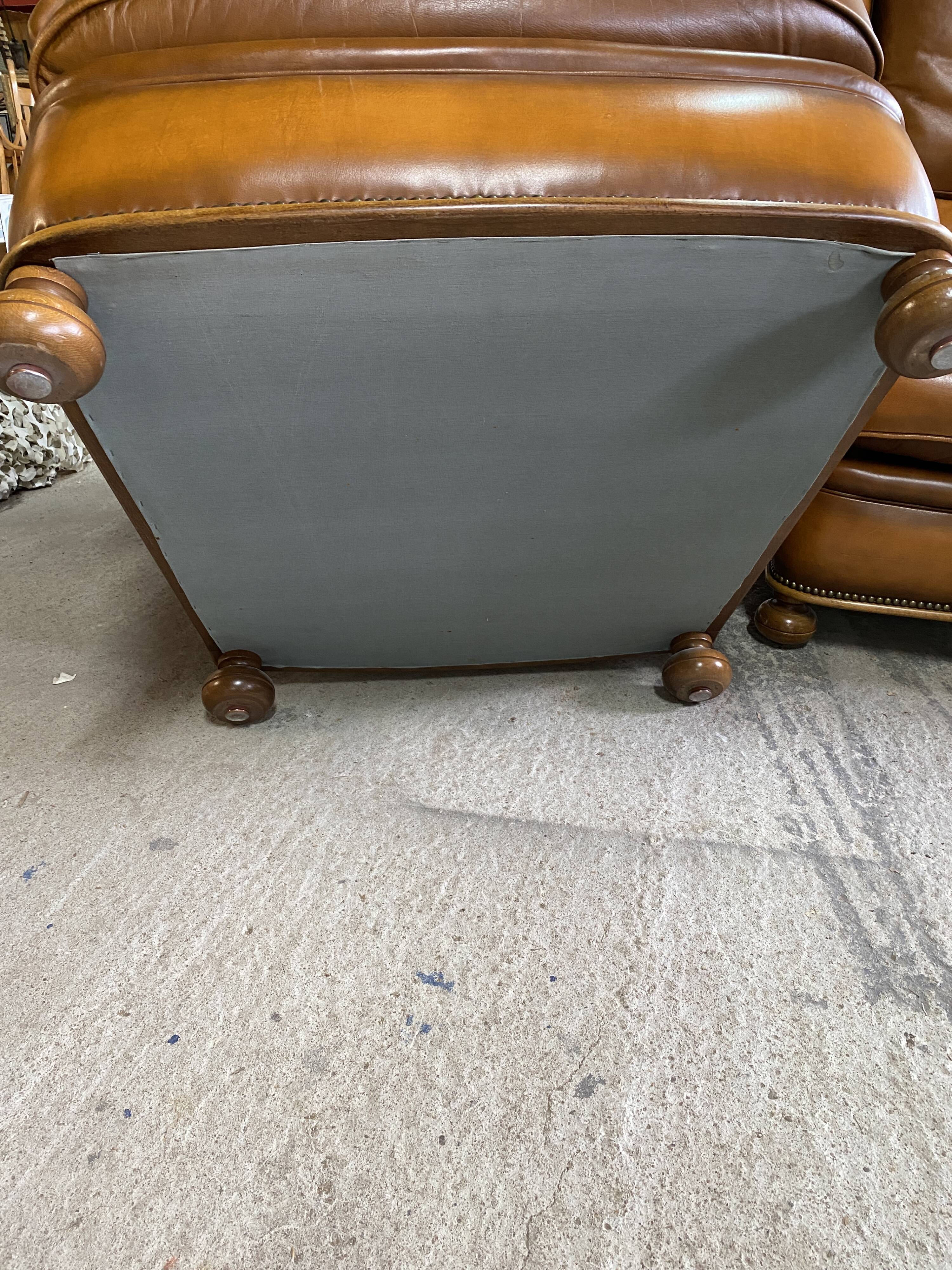 Pair of club armchairs