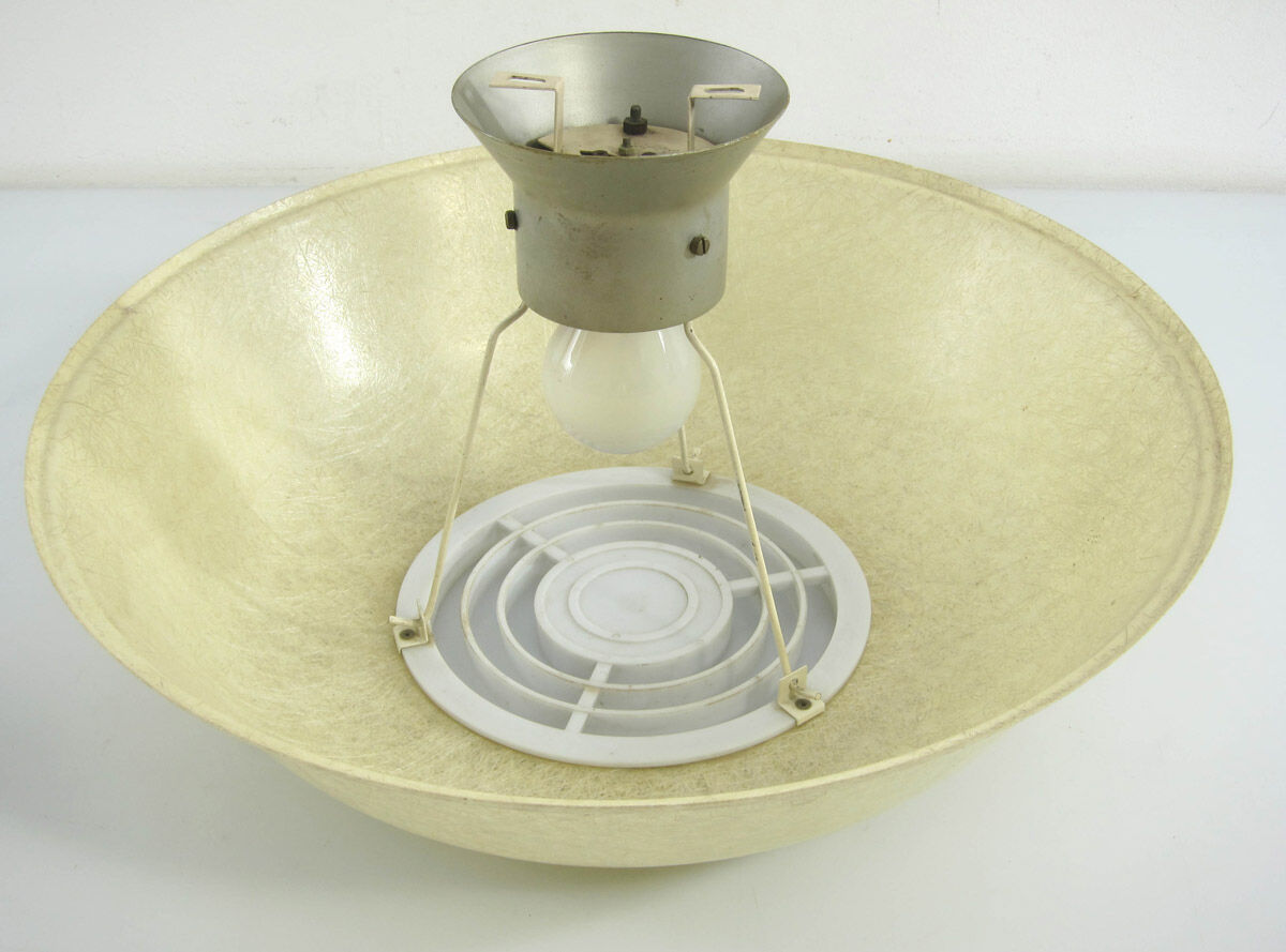 Philips Louis Kalff fifties vintage fiberglass ceiling lamp