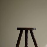 A pair of Wabi Sabi stools carved from pine, mid-century modern Swedish style, 1960s.