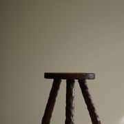 A pair of Wabi Sabi stools carved from pine, mid-century modern Swedish style, 1960s.