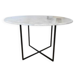 Table à manger circulaire - marbre carrare