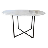 Carrara marble circular dining table 90 cm D