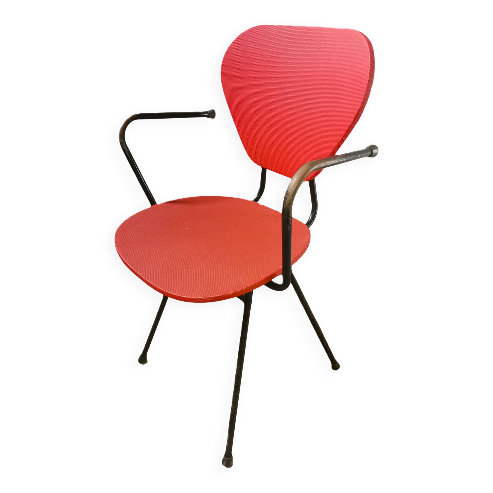 Red armchair, vintage 50s