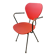 Red armchair, vintage 50s