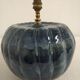 Pied de lampe boule en grès vernissé