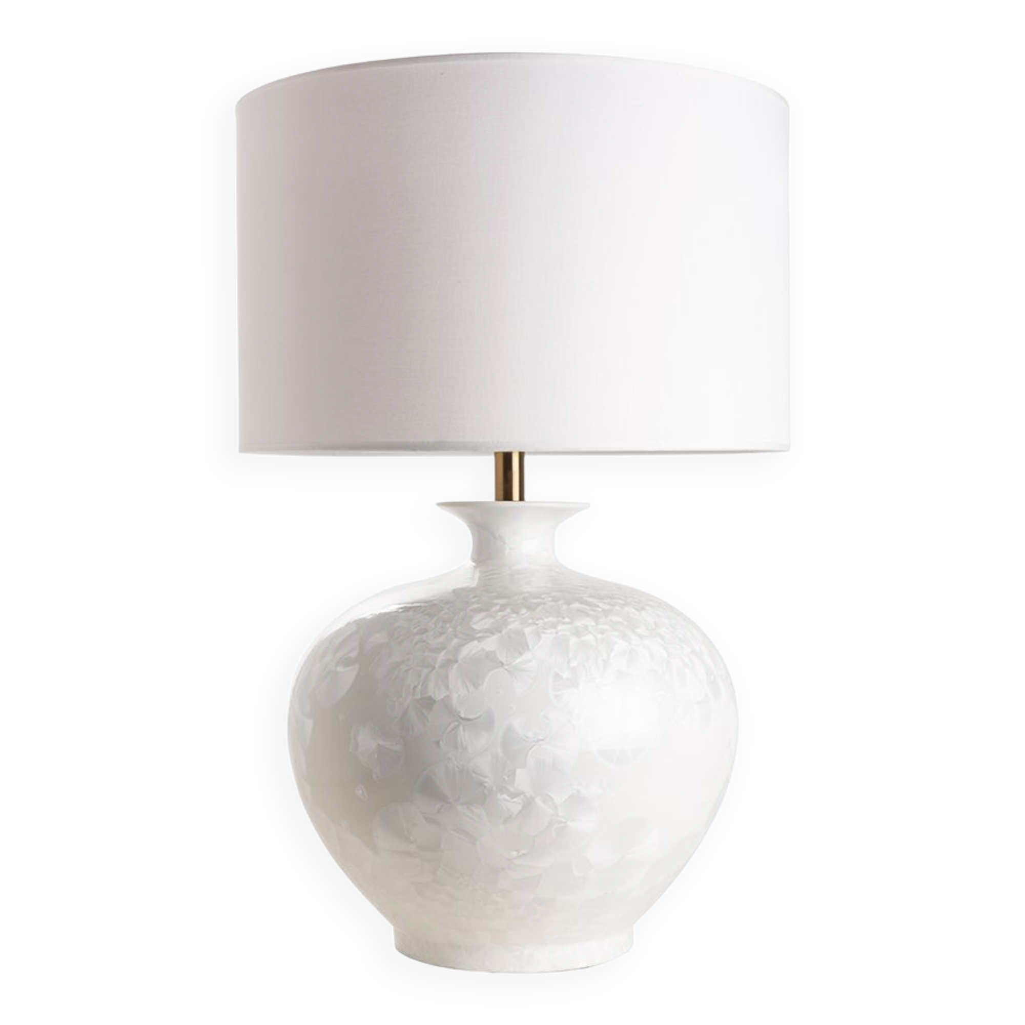 Base lamp round vase white-e27 lam.0365