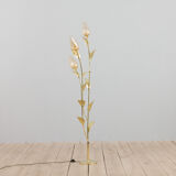 Italian floral brass floor lamp, 1970-80s