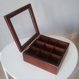 Glass box with solid teak lockers 70s/80s