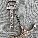 Tire cap bottle opener anchor brass old