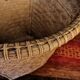 Basket in woven rattan, 1920s-1930s