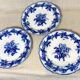 3 flat plates, English ceramic. Brown westhead moore & co