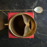 Aldo Tura red mixing pitcher with mixing spoon, Italy 1970s