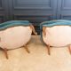 Pair of Louis XV style convertible armchairs Light wood 1900