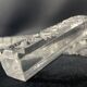 Set of 12 molded glass or crystal knife rests with diamond point decor