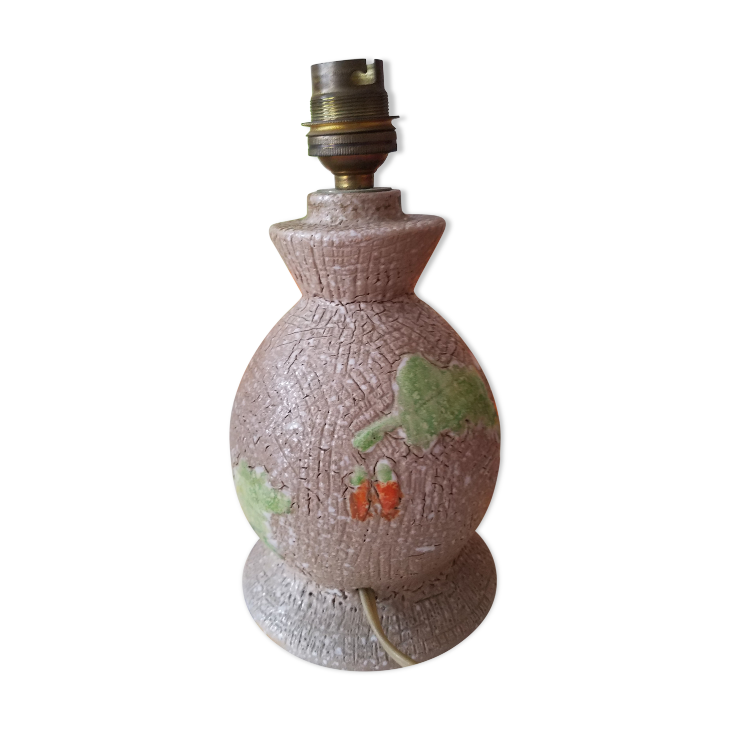 Bedside lamp in vintage earthenware
