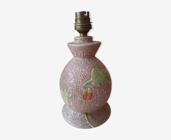 Lampe de chevet en faïence vintage