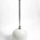 Large Czech Mid Century glass ceiling lamp with glass shade and glass rod