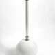 Large Czech Mid Century glass ceiling lamp with glass shade and glass rod