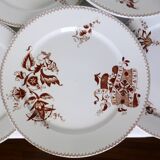 Set of 6 vintage dinner plates from Sarreguemines, Danish model 210412.