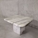 Vintage coffee table in white marble 70s
