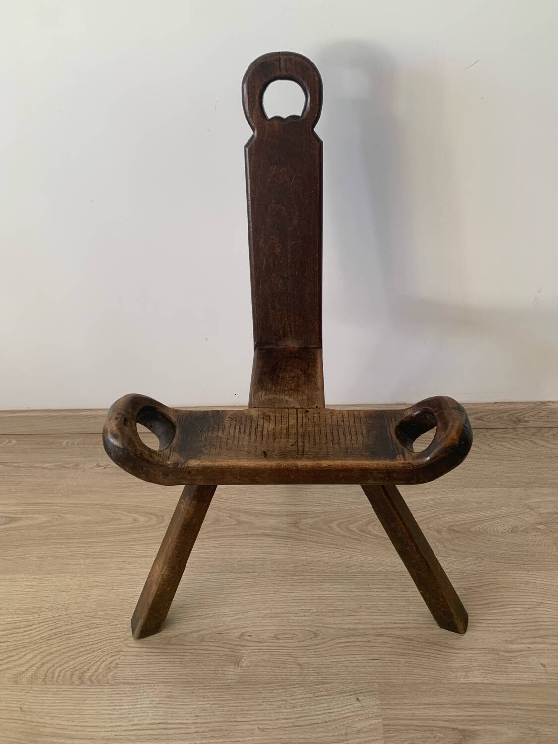 Traditional Basque chair in brutalist style