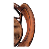 Fauteuil de bureau en bois massif courbé ancien vintage C.1900