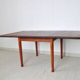 Hans J. Wegner Drop Leaf Table in Solid Teak and Oak for GETAMA