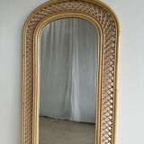Rattan foot mirror with braces H:2m