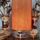 Lampe en verre fumé années 70