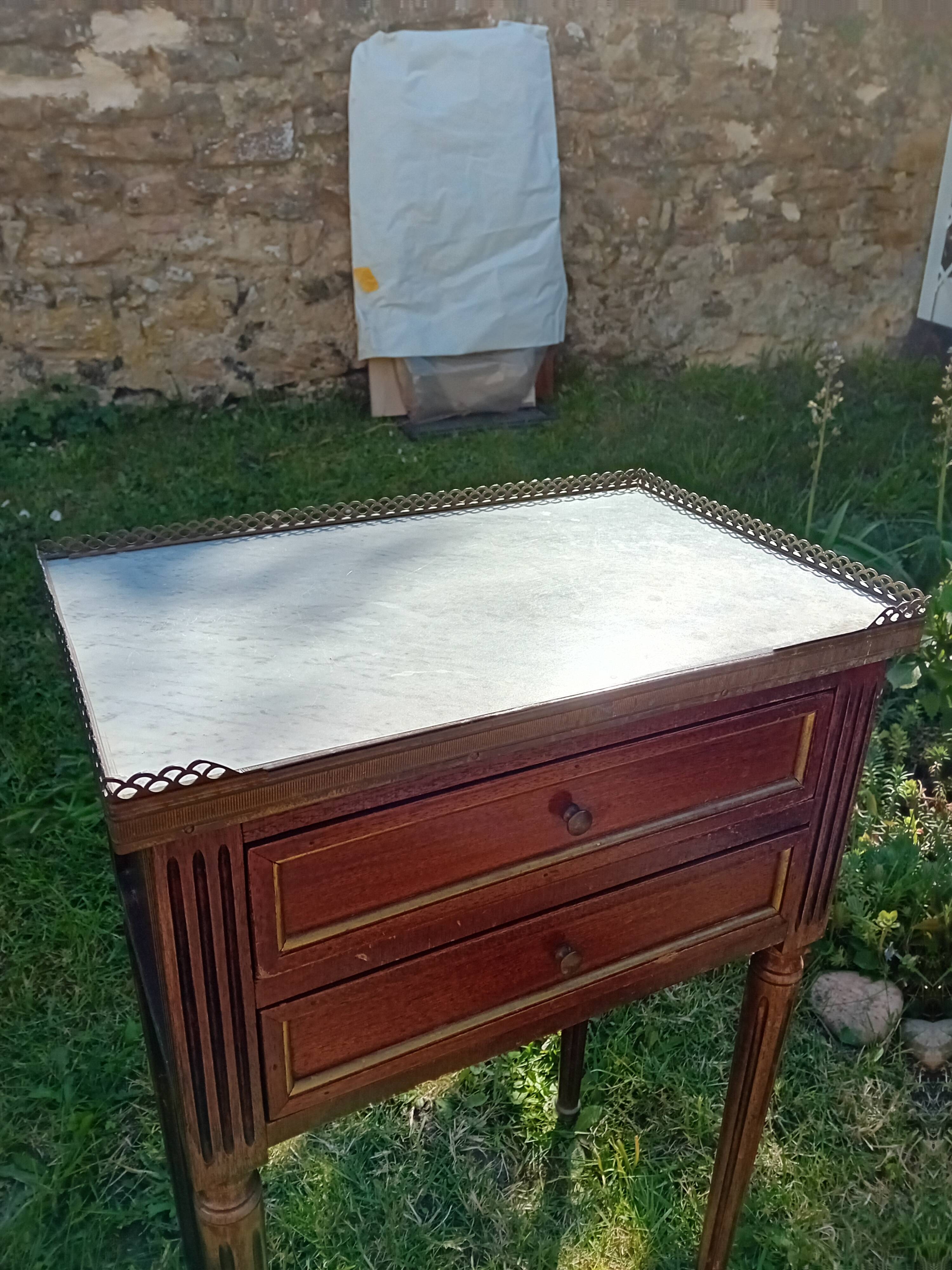 Pair of Louis XVI bedside tables.
