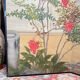 Two-panel screen with a decoration of plants and birds, Japan.
