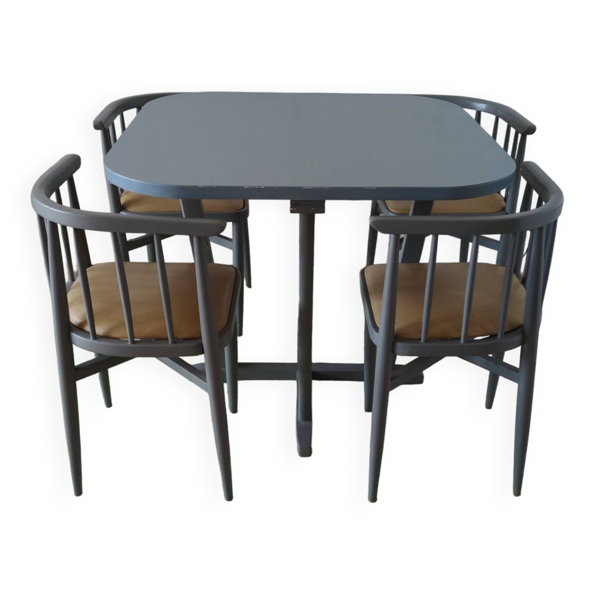 Ensemble Thonet 1960 table et 4 chaises