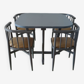 Ensemble Thonet 1960 table et 4 chaises