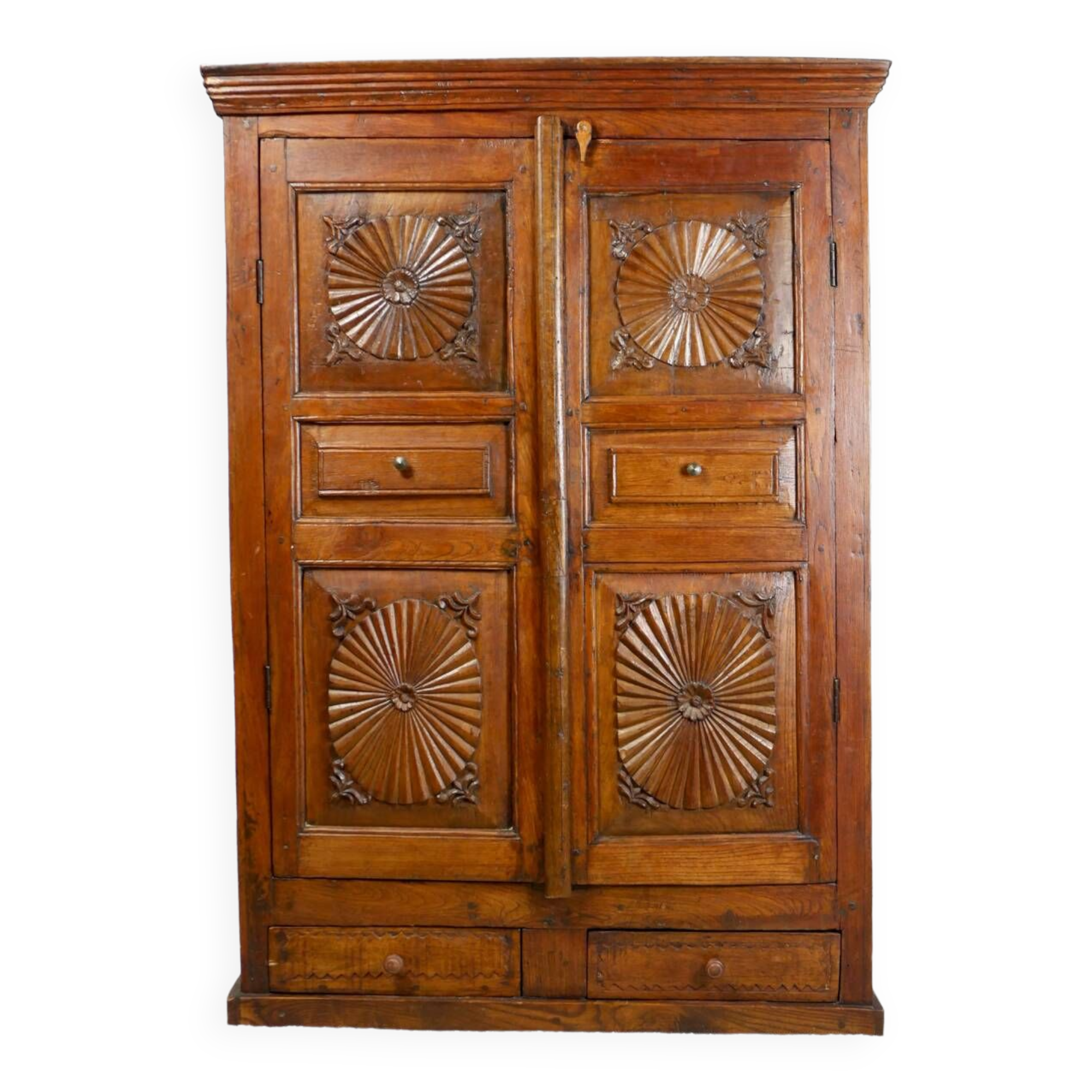 Antique carved wooden cabinet