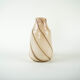 Beige glass vase, Danish design, 1970s, made in Denmark