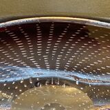 Flared cup in bubbled Murano crystal