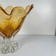Amber glass bowl in Murano style, 1970, MF Cristal de Paris