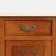 Art Deco Nightstand in Oak with Carrara Marble Top, France 1930s